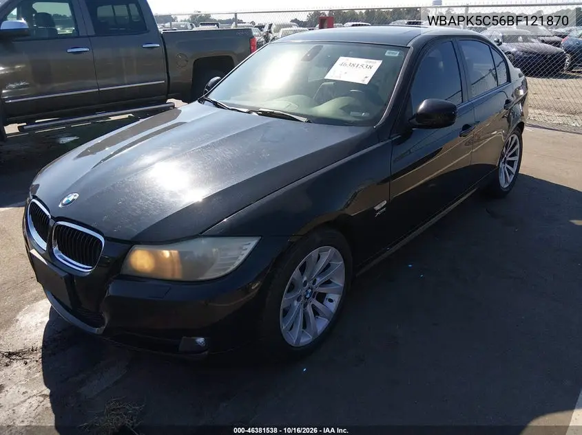 2011 BMW 3ER VIN WBAPK5C56BF121870 — фото 2