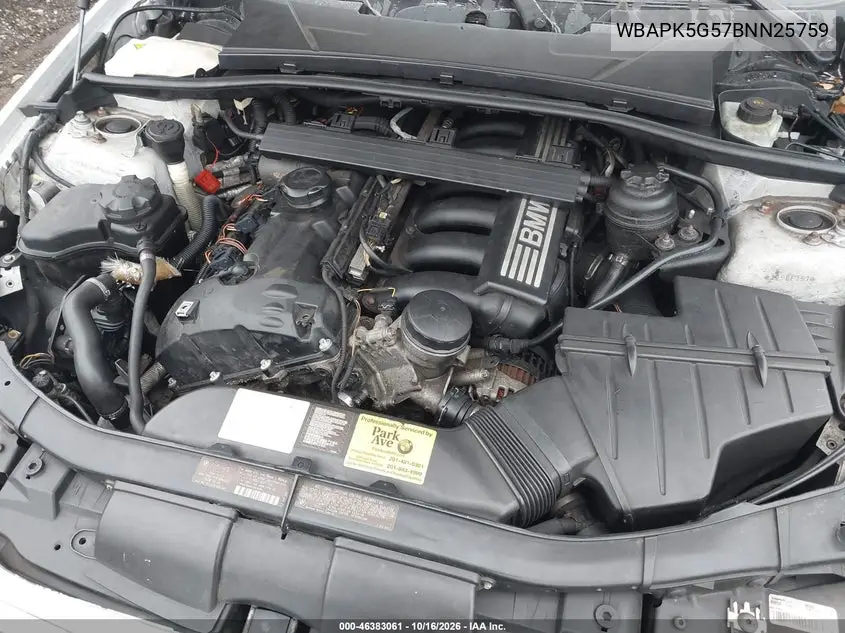 2011 BMW 3ER VIN WBAPK5G57BNN25759 — фото 10