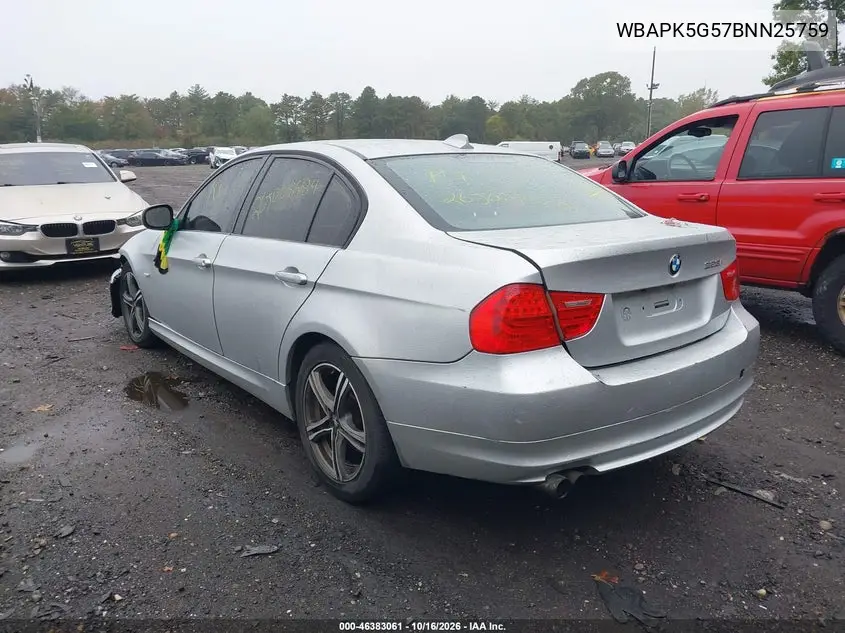 2011 BMW 3ER VIN WBAPK5G57BNN25759 — фото 3