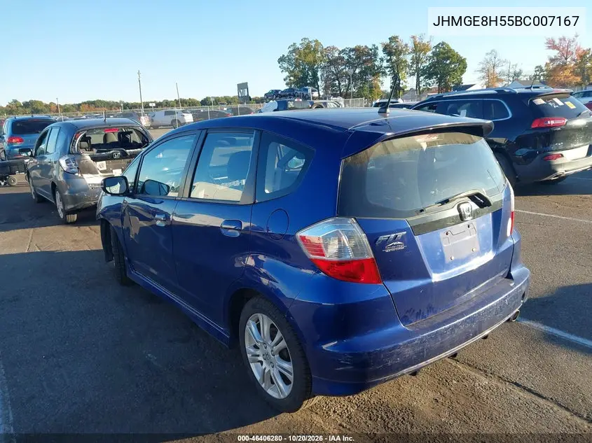 2011 HONDA FIT VIN JHMGE8H55BC007167 — фото 3