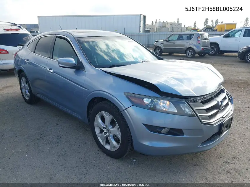 HONDA CROSSTOUR 2011, VIN 5J6TF2H58BL005224