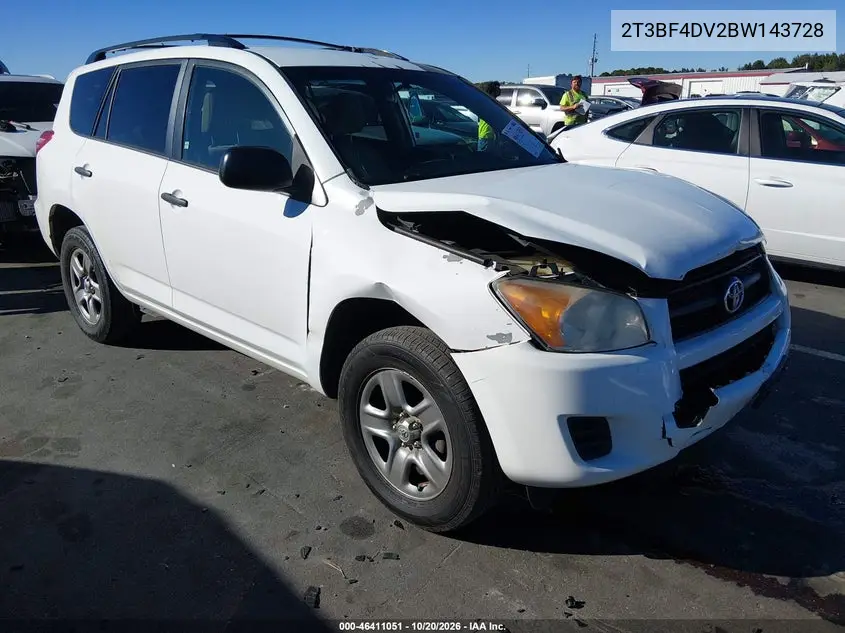 TOYOTA RAV 4 2011, VIN 2T3BF4DV2BW143728