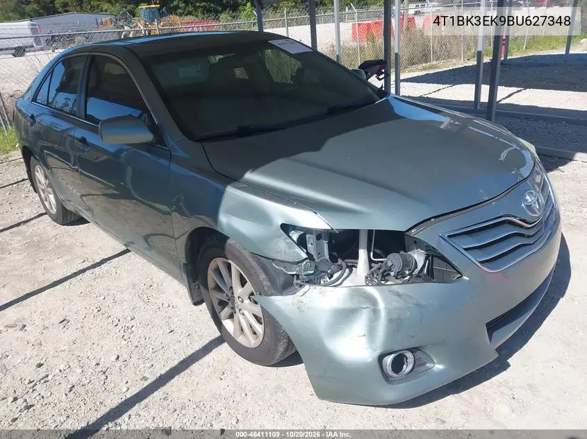 TOYOTA CAMRY 2011, VIN 4T1BK3EK9BU627348