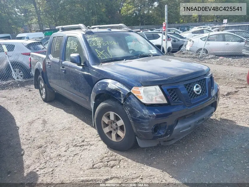 NISSAN NAVARA (FRONTIER) 2011, VIN 1N6AD0EV4BC425541