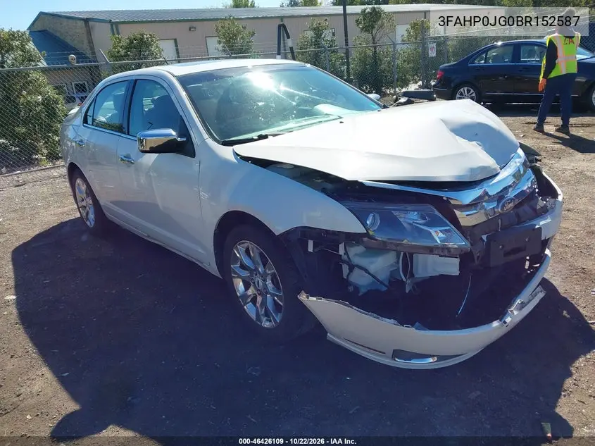 FORD FUSION 2011, VIN 3FAHP0JG0BR152587