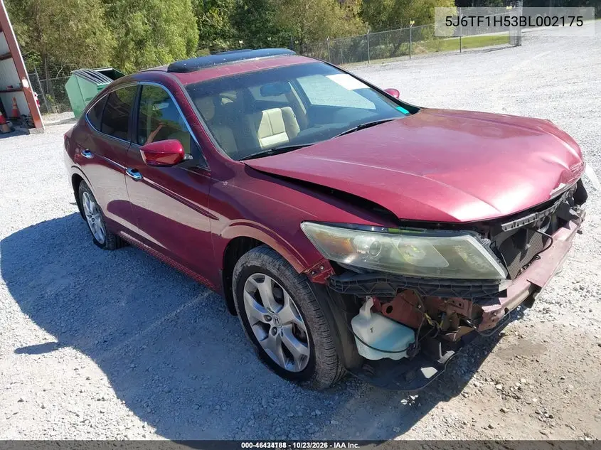 HONDA CROSSTOUR 2011, VIN 5J6TF1H53BL002175