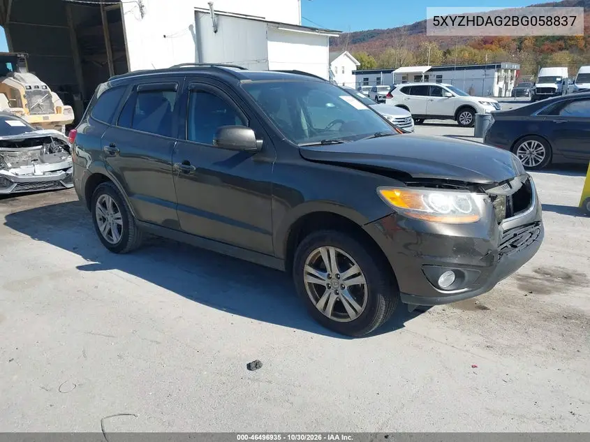 HYUNDAI SANTA FE 2011, VIN 5XYZHDAG2BG058837