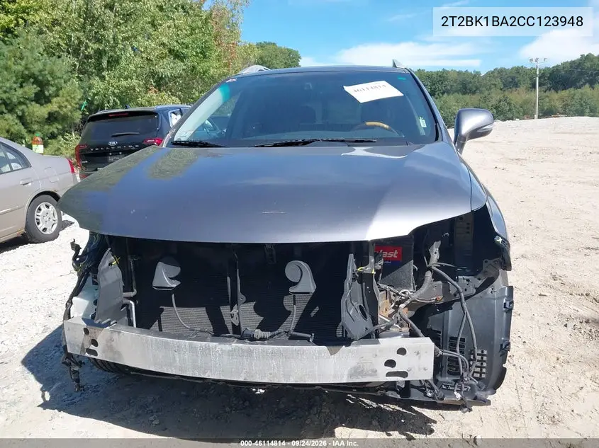 2012 LEXUS RX VIN 2T2BK1BA2CC123948 — фото 13
