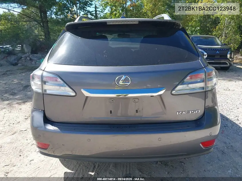 2012 LEXUS RX VIN 2T2BK1BA2CC123948 — фото 17