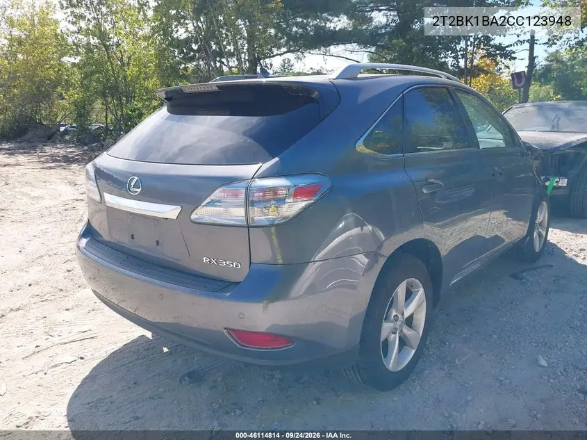 2012 LEXUS RX VIN 2T2BK1BA2CC123948 — фото 4