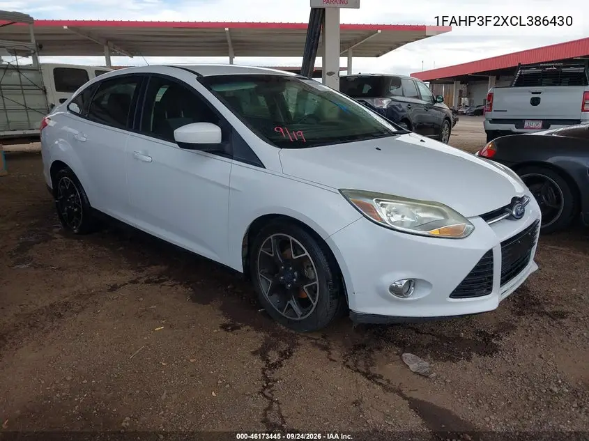 FORD FOCUS 2012, VIN 1FAHP3F2XCL386430