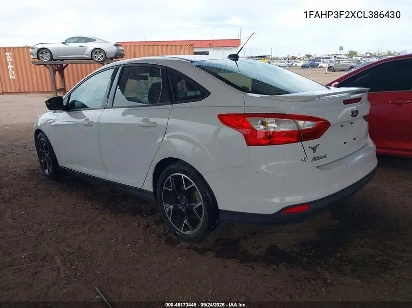 2012 FORD FOCUS VIN 1FAHP3F2XCL386430 — фото 3