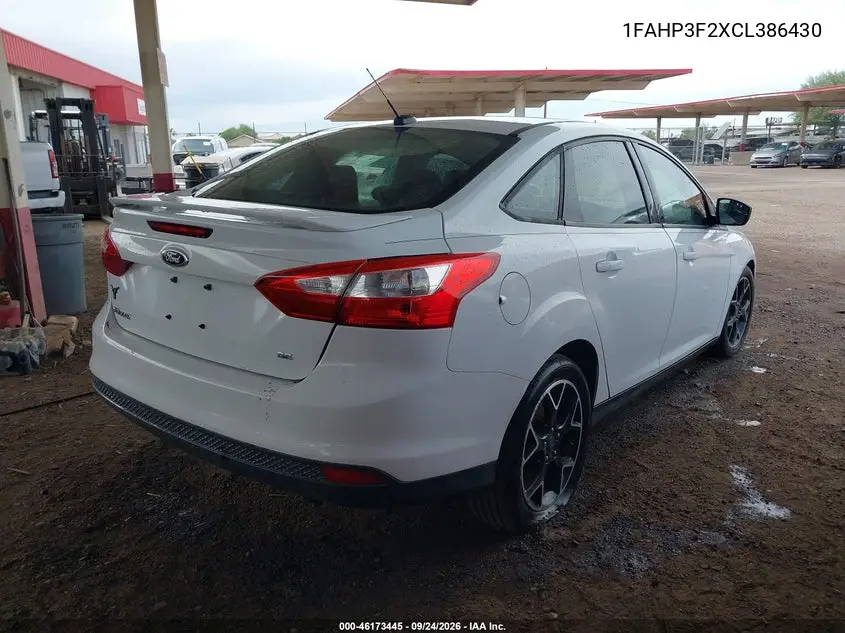 2012 FORD FOCUS VIN 1FAHP3F2XCL386430 — фото 4