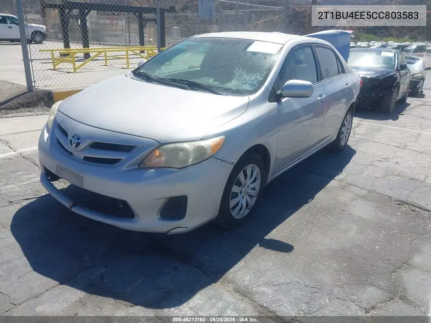 2012 TOYOTA COROLLA VIN 2T1BU4EE5CC803583 — фото 2