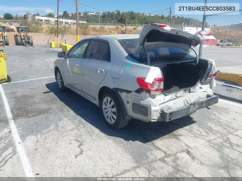 2012 TOYOTA COROLLA VIN 2T1BU4EE5CC803583 — фото 3