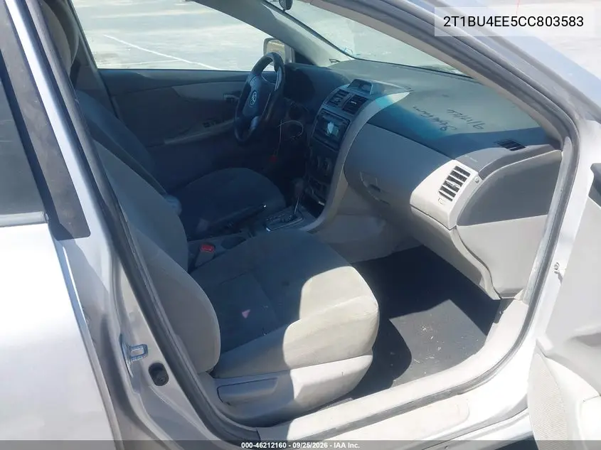 2012 TOYOTA COROLLA VIN 2T1BU4EE5CC803583 — фото 5
