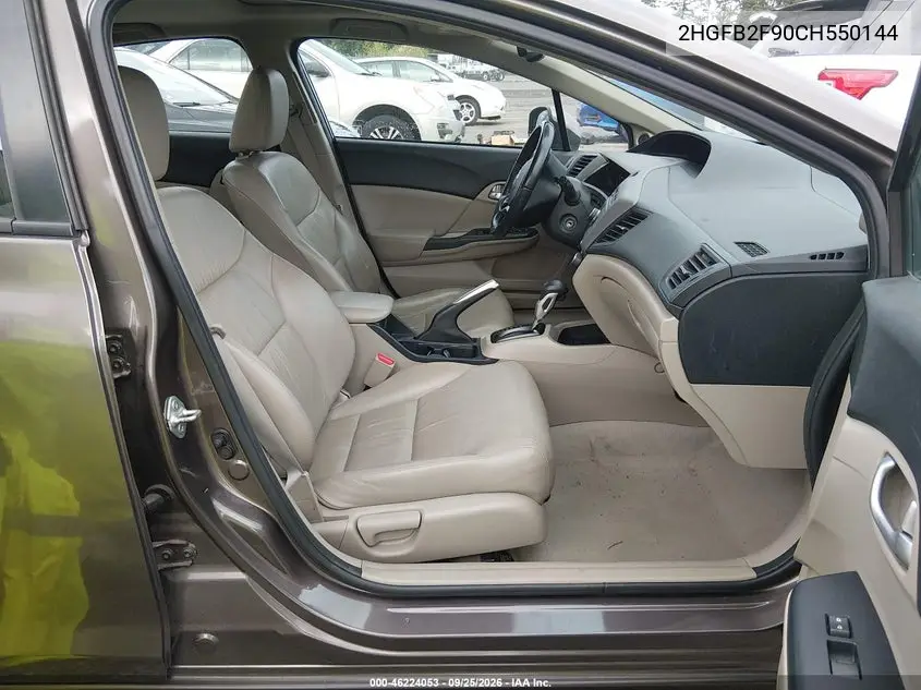 2012 HONDA CIVIC VIN 2HGFB2F90CH550144 — фото 5