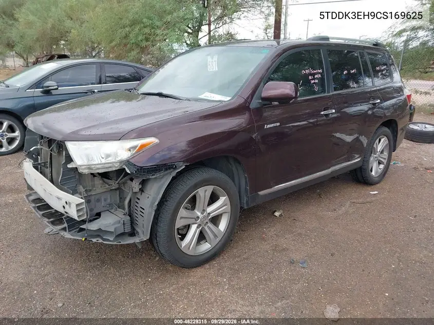 2012 TOYOTA HIGHLANDER VIN 5TDDK3EH9CS169625 — фото 2