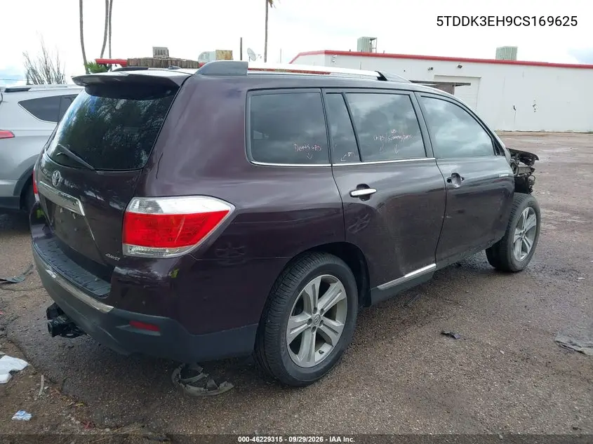 2012 TOYOTA HIGHLANDER VIN 5TDDK3EH9CS169625 — фото 4