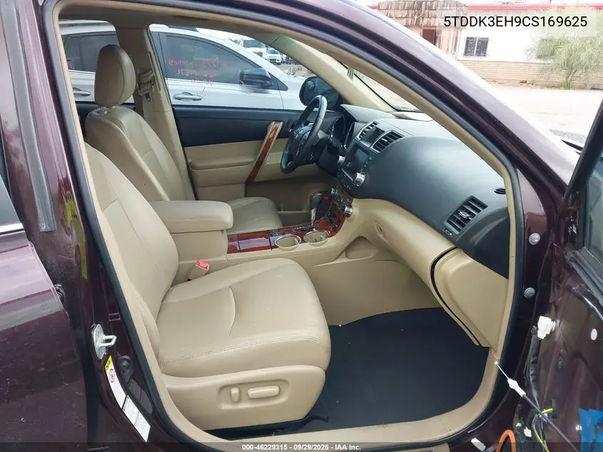 2012 TOYOTA HIGHLANDER VIN 5TDDK3EH9CS169625 — фото 5