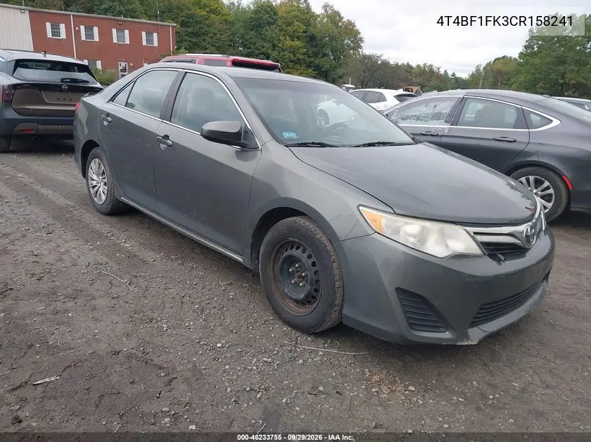 TOYOTA CAMRY 2012, VIN 4T4BF1FK3CR158241