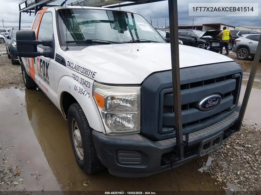 FORD F250 2012, VIN 1FT7X2A6XCEB41514