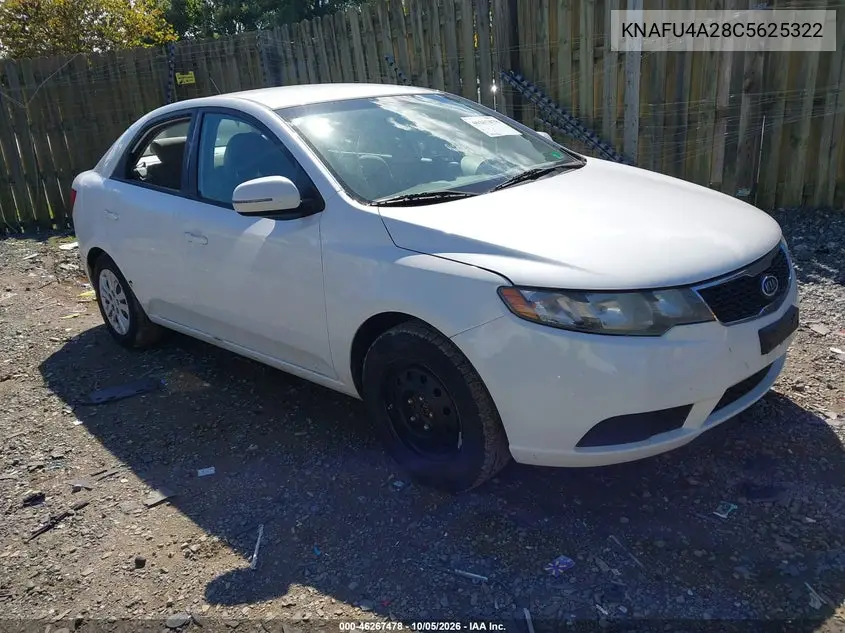 KIA FORTE 2012, VIN KNAFU4A28C5625322