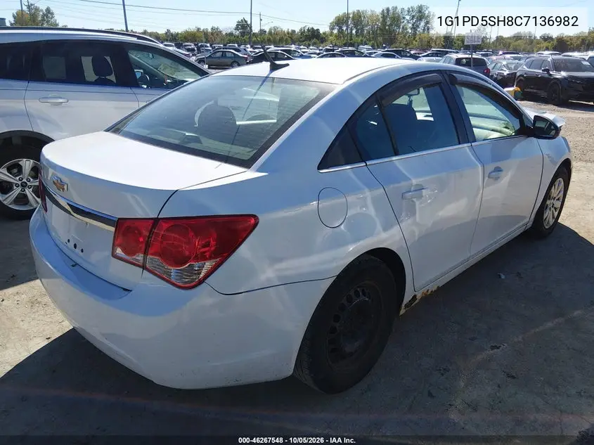 2012 CHEVROLET CRUZE VIN 1G1PD5SH8C7136982 — фото 4