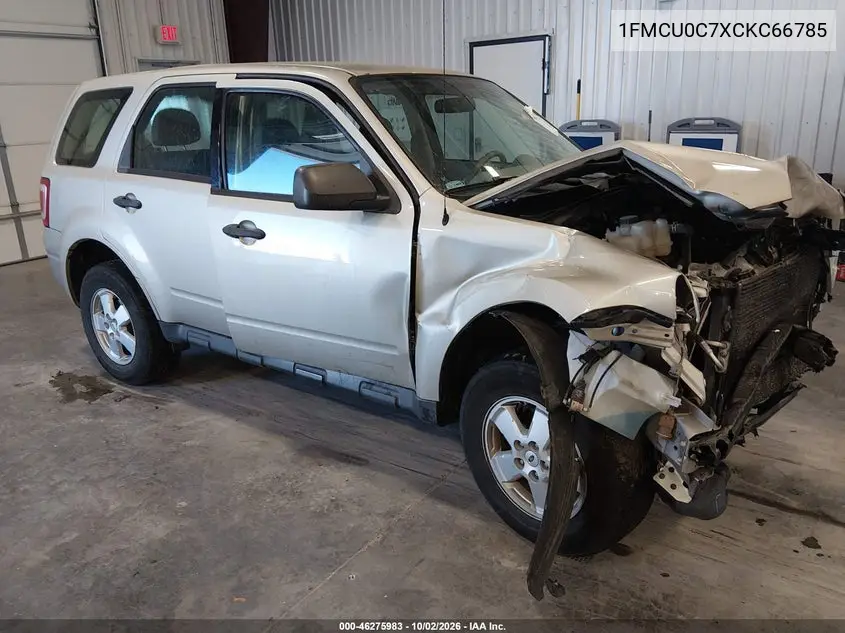 FORD ESCAPE 2012, VIN 1FMCU0C7XCKC66785