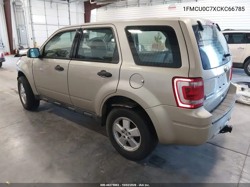 2012 FORD ESCAPE VIN 1FMCU0C7XCKC66785 — фото 3