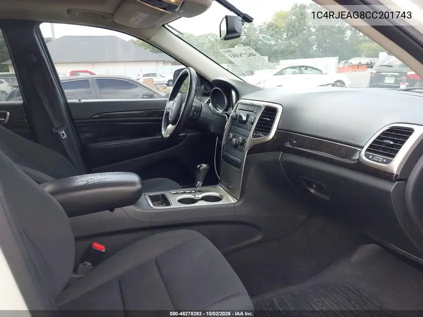 2012 JEEP GRAND CHEROKEE VIN 1C4RJEAG8CC201743 — фото 5