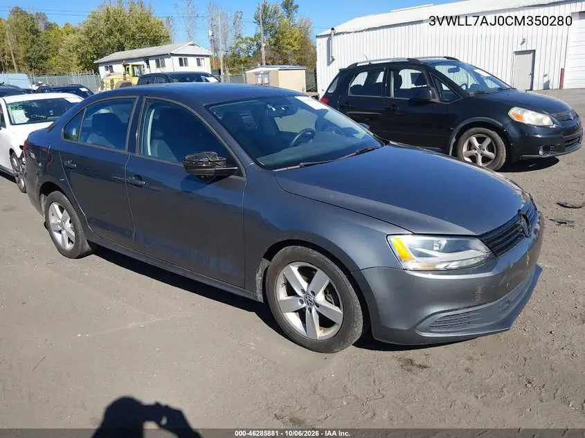 VOLKSWAGEN JETTA 2012, VIN 3VWLL7AJ0CM350280