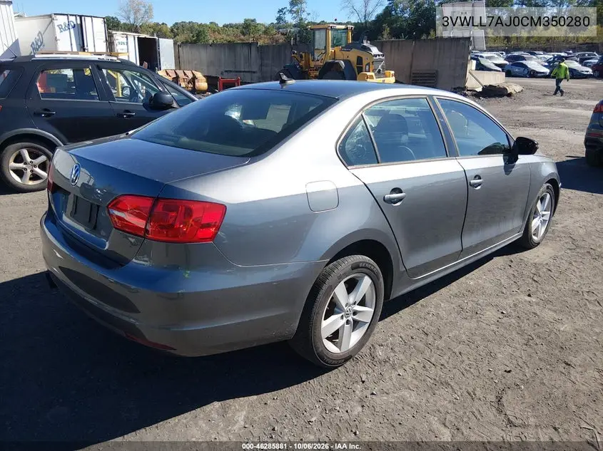 2012 VOLKSWAGEN JETTA VIN 3VWLL7AJ0CM350280 — фото 4