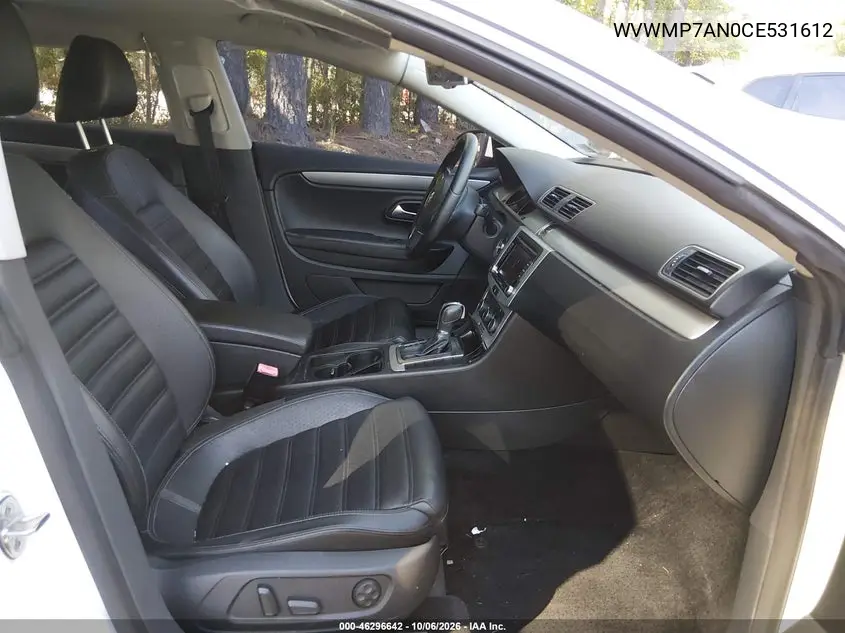 2012 VOLKSWAGEN PASSAT CC VIN WVWMP7AN0CE531612 — фото 5