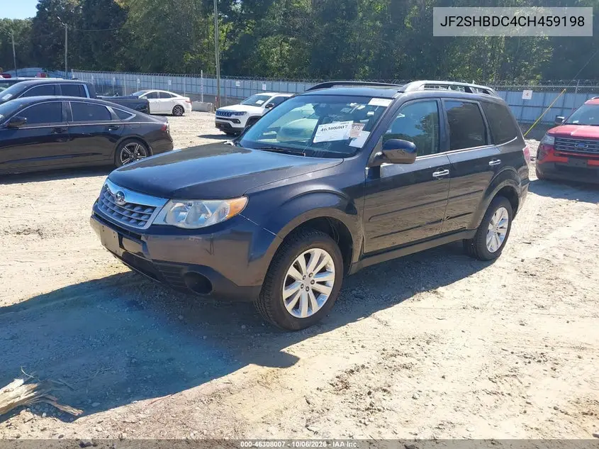 2012 SUBARU FORESTER VIN JF2SHBDC4CH459198 — фото 2