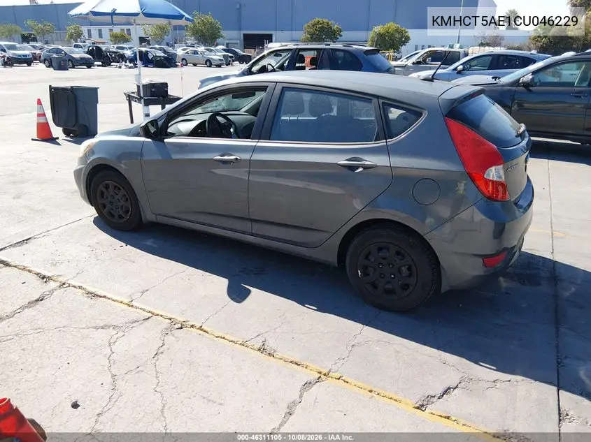 2012 HYUNDAI ACCENT VIN KMHCT5AE1CU046229 — фото 3