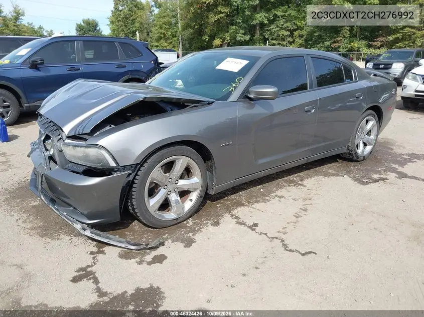 2012 DODGE CHARGER VIN 2C3CDXCT2CH276992 — фото 2