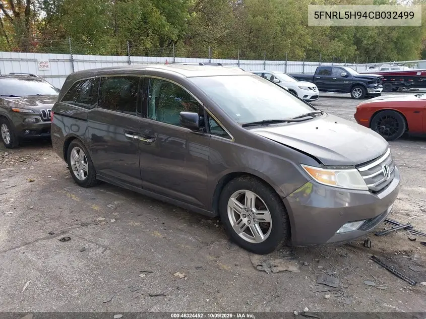 HONDA ODYSSEY 2012, VIN 5FNRL5H94CB032499