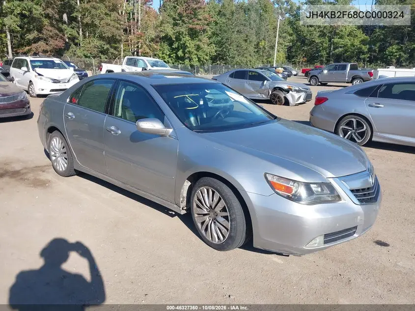 ACURA RL 2012, VIN JH4KB2F68CC000324