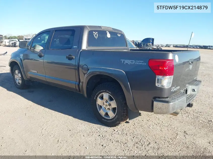 2012 TOYOTA TUNDRA VIN 5TFDW5F19CX214879 — фото 3