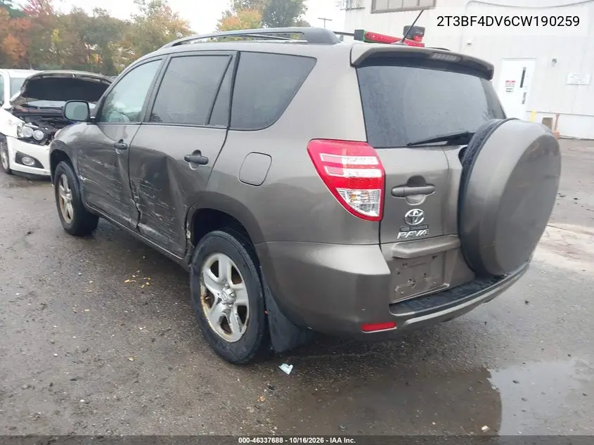 2012 TOYOTA RAV 4 VIN 2T3BF4DV6CW190259 — фото 3
