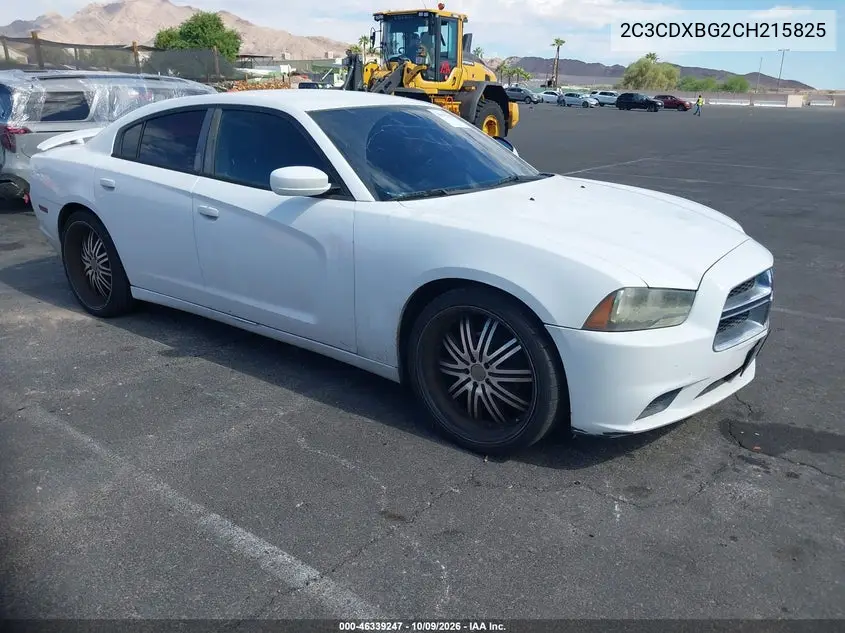 DODGE CHARGER 2012, VIN 2C3CDXBG2CH215825