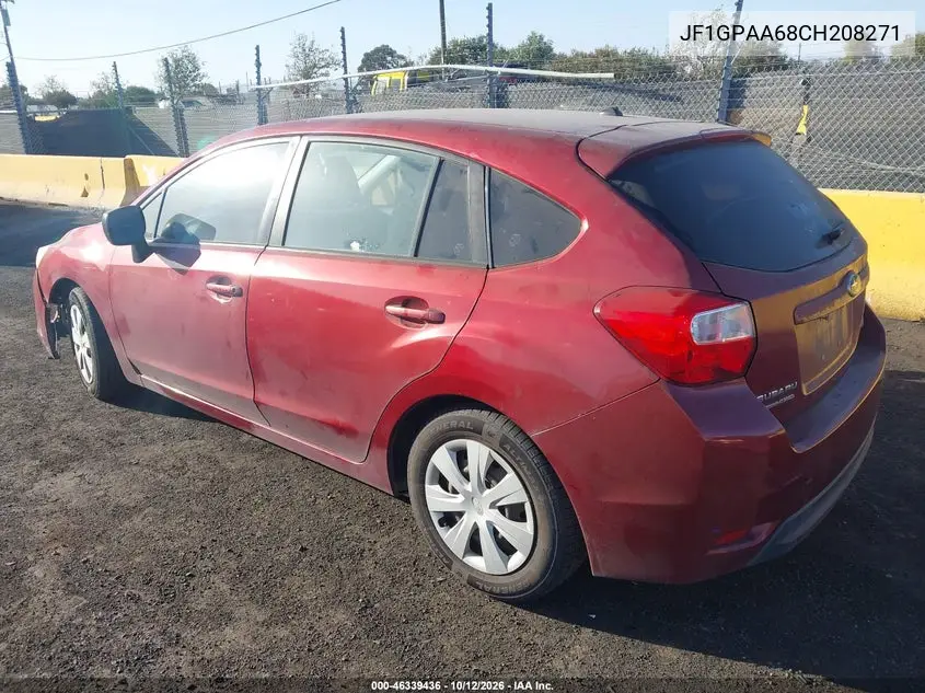 2012 SUBARU IMPREZA VIN JF1GPAA68CH208271 — фото 3