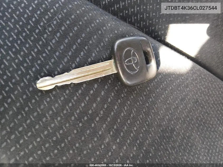 2012 TOYOTA YARIS VIN JTDBT4K36CL027544 — фото 11