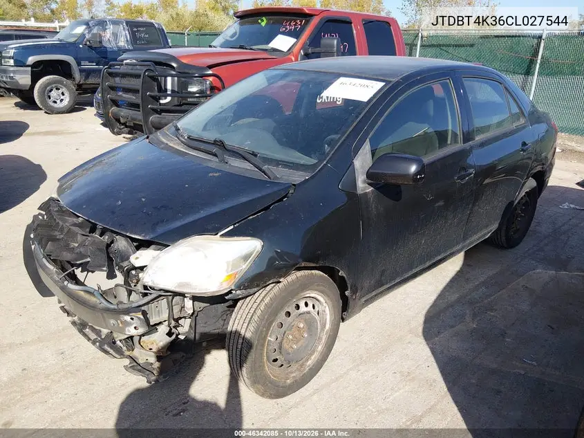 2012 TOYOTA YARIS VIN JTDBT4K36CL027544 — фото 2