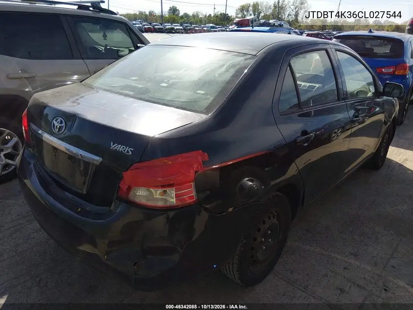 2012 TOYOTA YARIS VIN JTDBT4K36CL027544 — фото 4