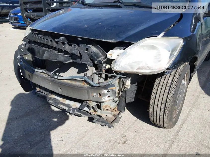 2012 TOYOTA YARIS VIN JTDBT4K36CL027544 — фото 6