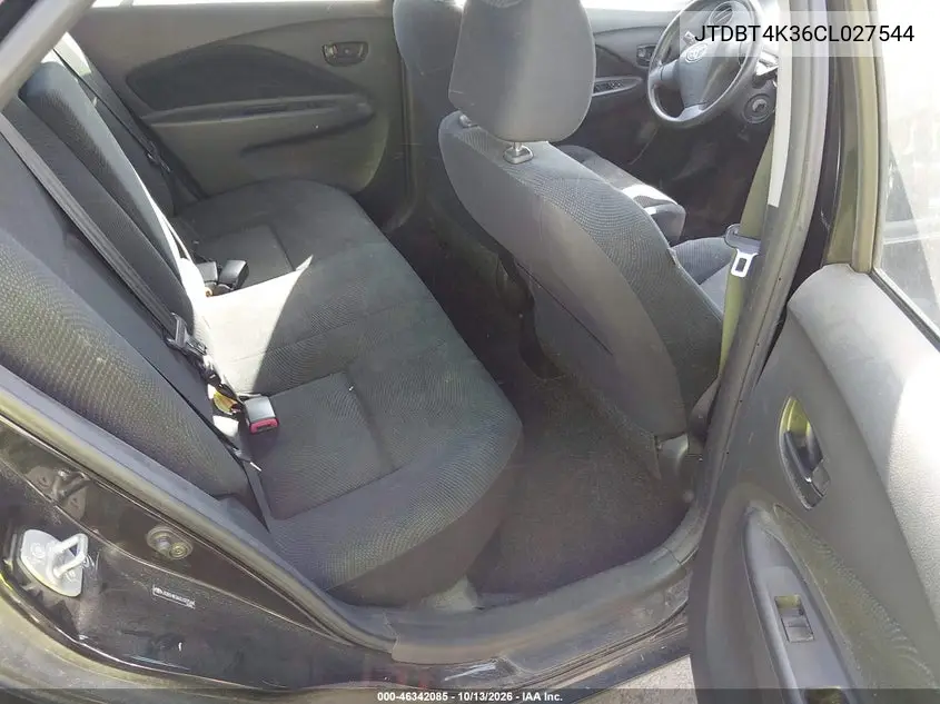 2012 TOYOTA YARIS VIN JTDBT4K36CL027544 — фото 8