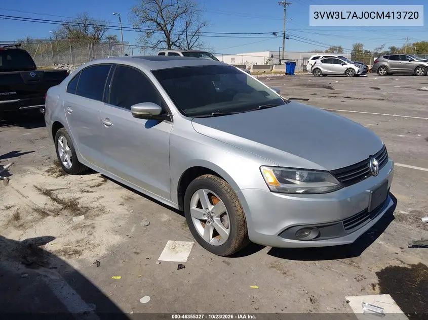 VOLKSWAGEN JETTA 2012, VIN 3VW3L7AJ0CM413720