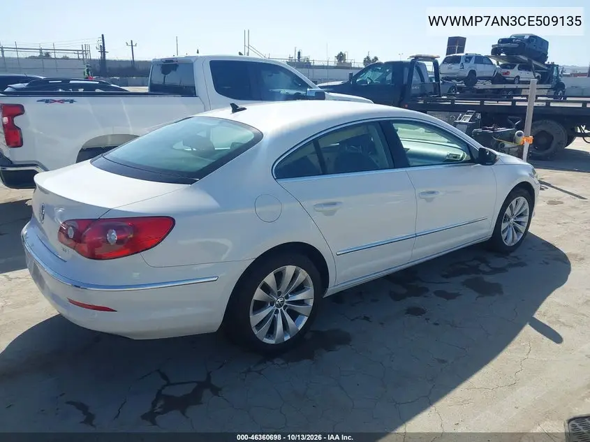 2012 VOLKSWAGEN PASSAT CC VIN WVWMP7AN3CE509135 — фото 4